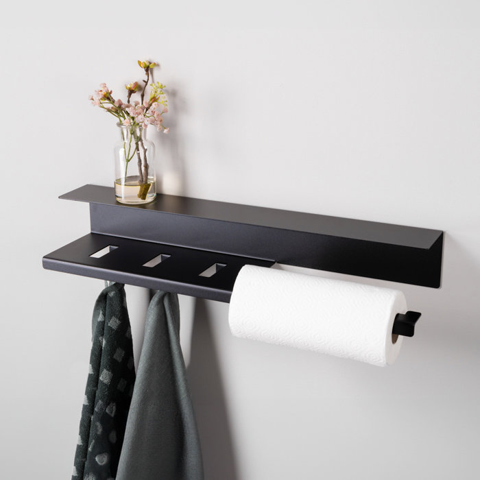 LIROdesign Küchenrollenhalter Stockholm schwarz - L