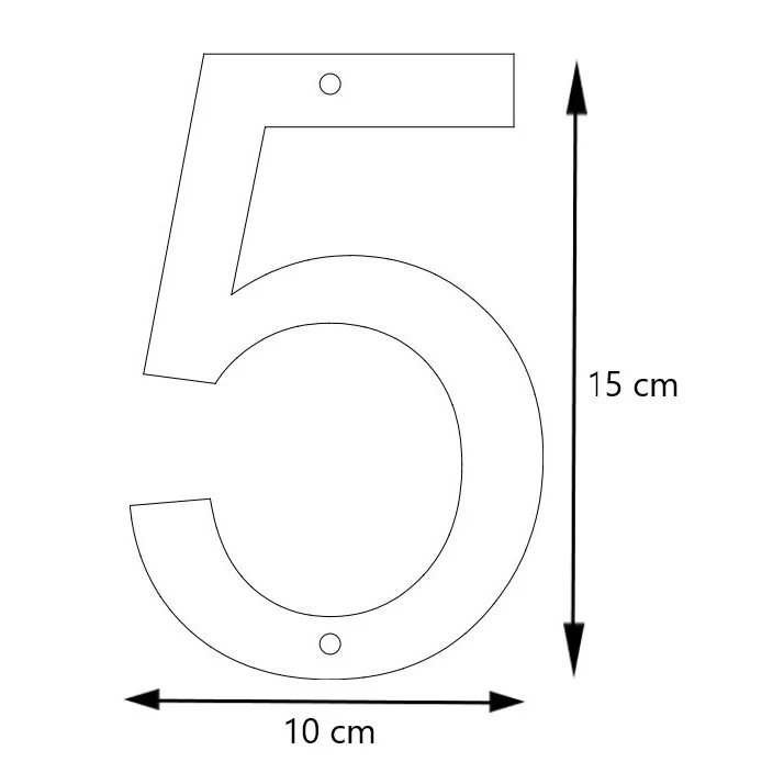 LIROdesign - Hausnummer schwarz- Nr. 5