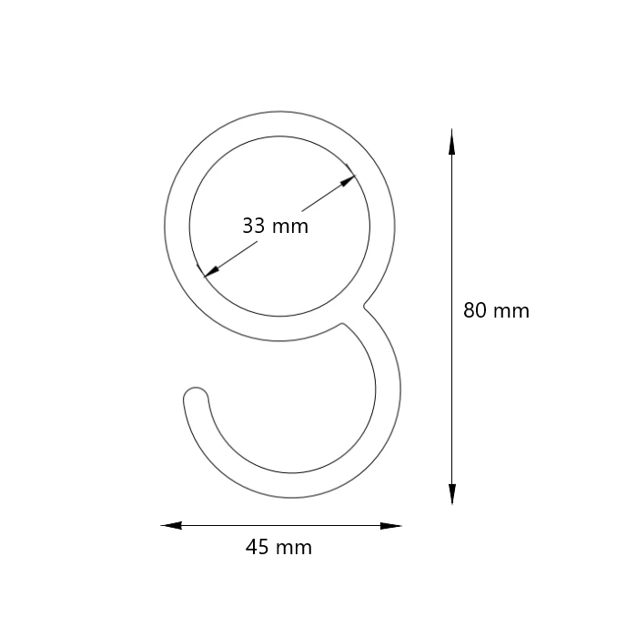 Garderobenhaken gold für Rohr Ø32