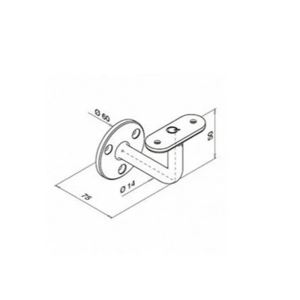 Handlauf Gold oval - 48x20