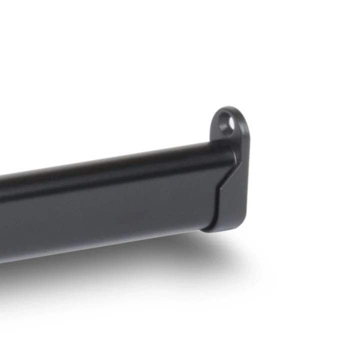 Wandflansch schwarz für Ovalrohr 30x15