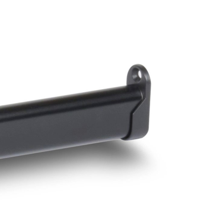 Schwarze Kleiderstange oval 30x15