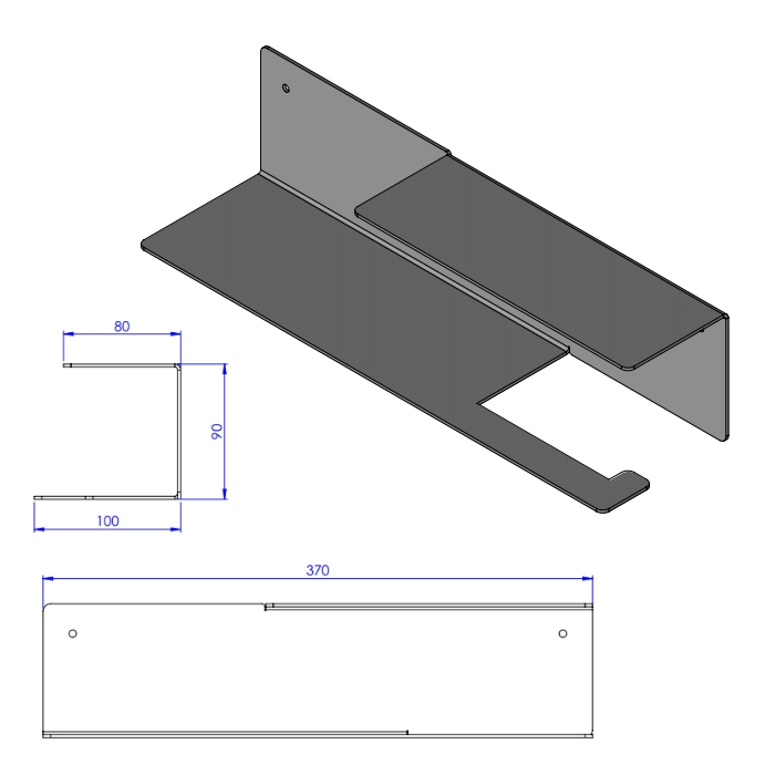 LIROdesign Toilettenpapierhalter Stockholm Bronze - L