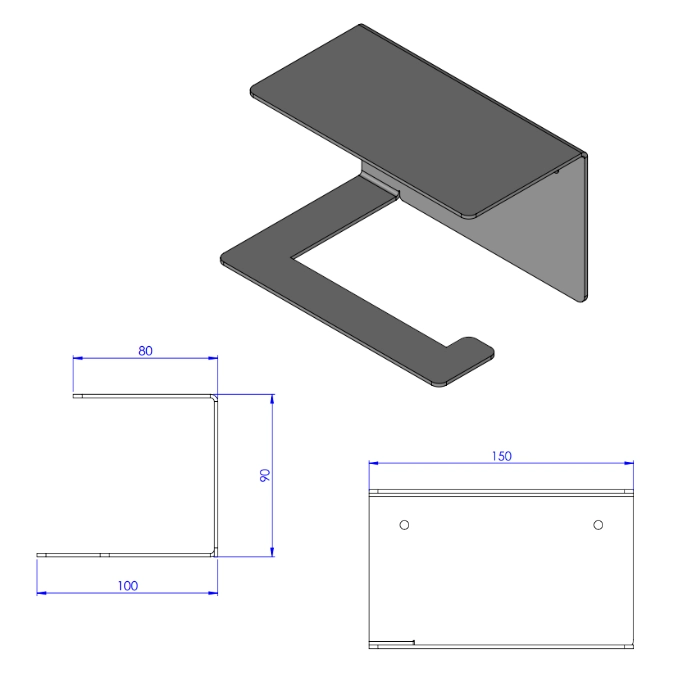 LIROdesign Toilettenpapierhalter Stockholm schwarz - S