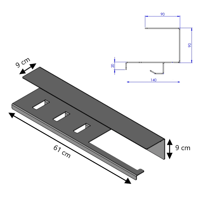 LIROdesign Küchenrollenhalter Stockholm Gold - L