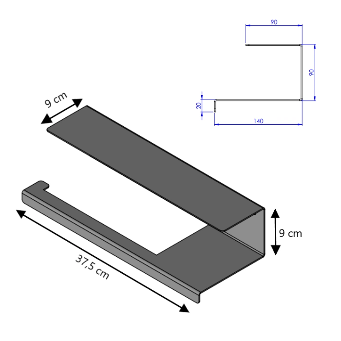 LIROdesign Küchenrollenhalter Stockholm Gold - M