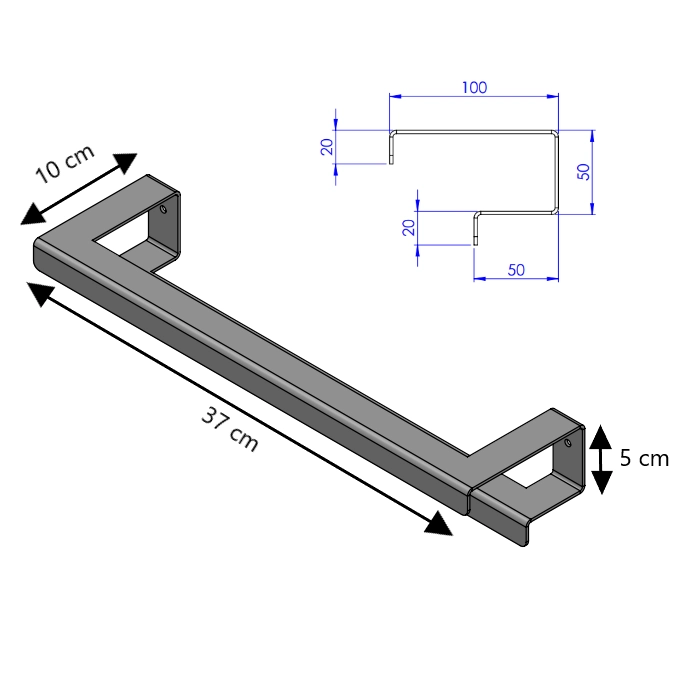LIROdesign Handtuchhalter doppelt Stockholm Weiß - S