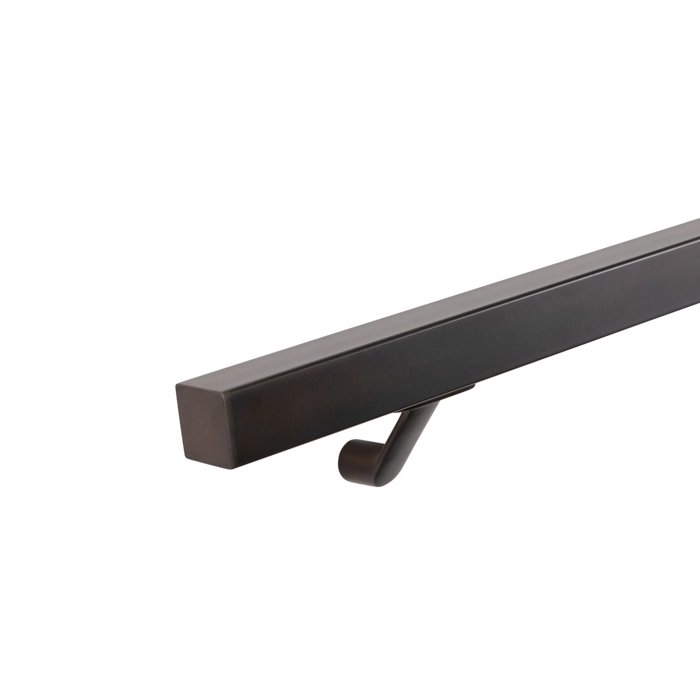 Quadratisches Handlauf gun metal - 40x40