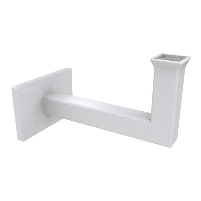 weiß rechteckige handlaufhalter für flaches Geländer (blind)