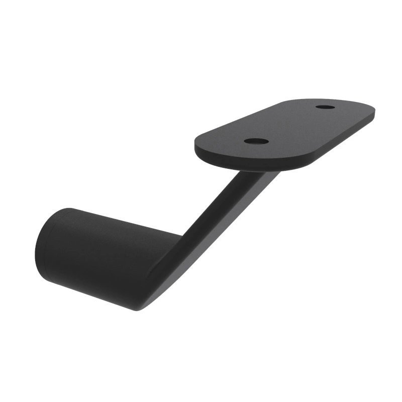 Schwarze Schräge handlaufhalter für flaches Geländer (blind)