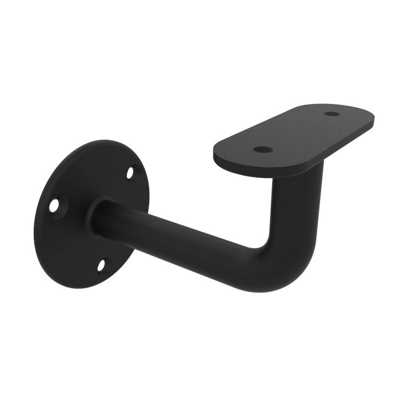 Schwarze handlaufhalter für flaches Geländer