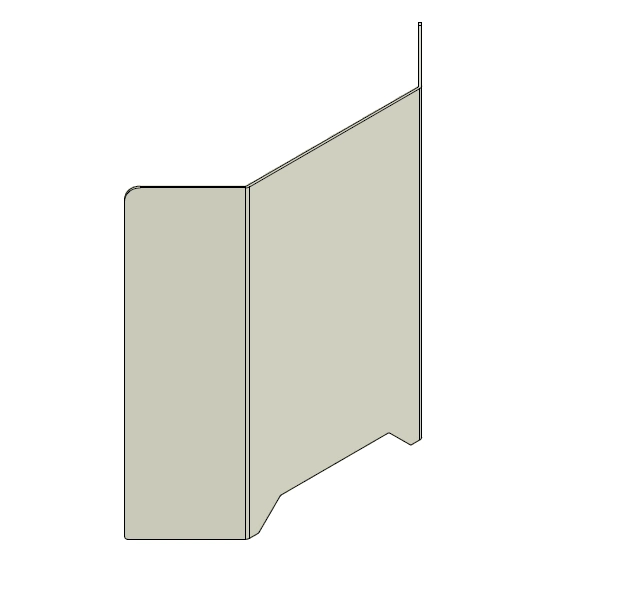 Hustentrennwand aus Kunststoff (gebogen) 700x700mm