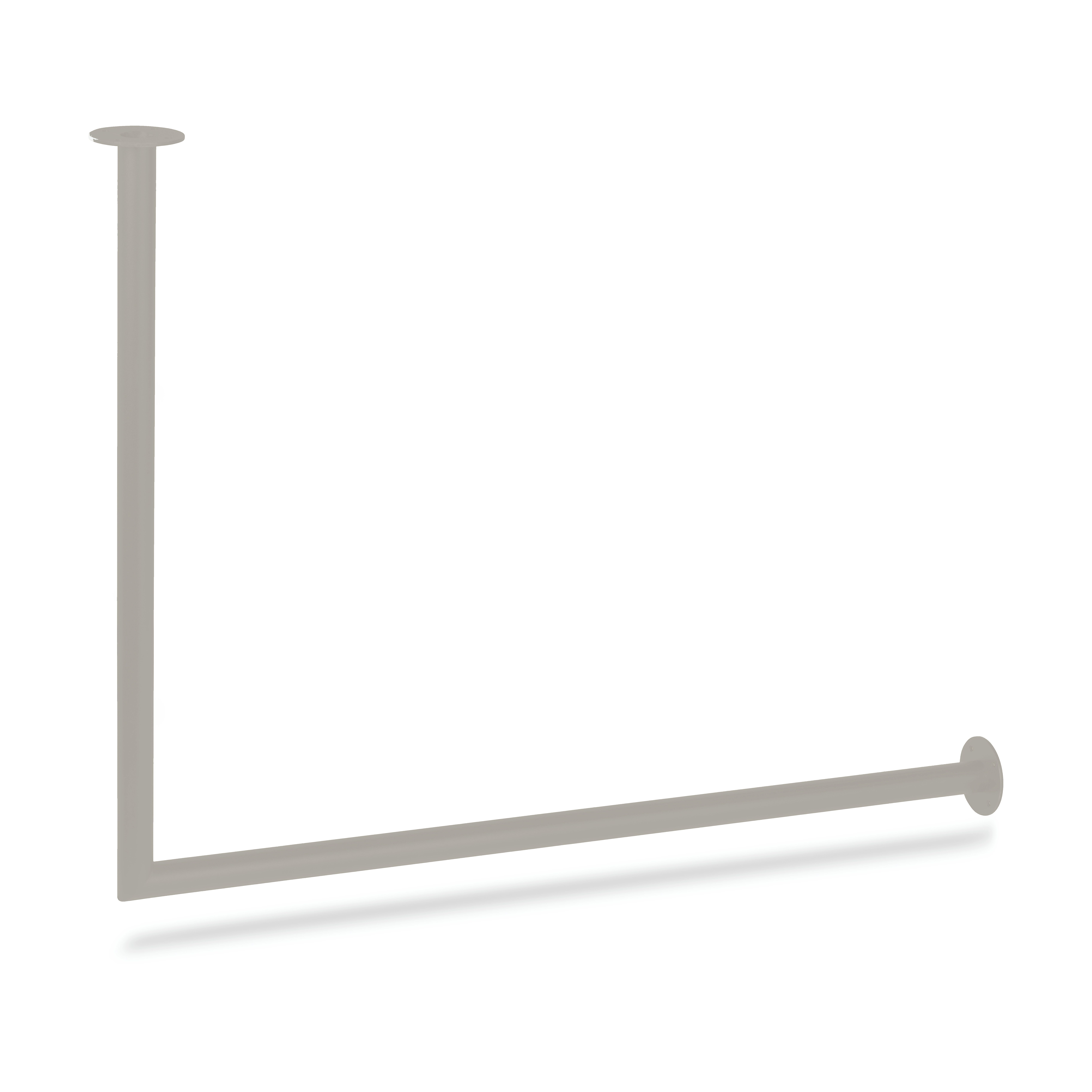 Garderobenstange eck graubeige ø32