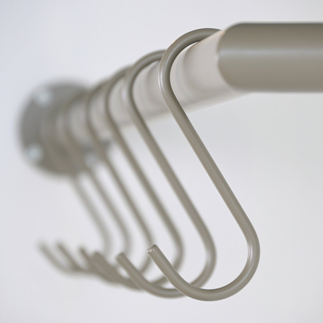 Kleiderstange Eck graubeige Ø32