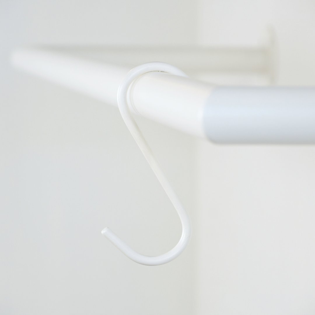 Kleiderstange U-form weiß Ø32