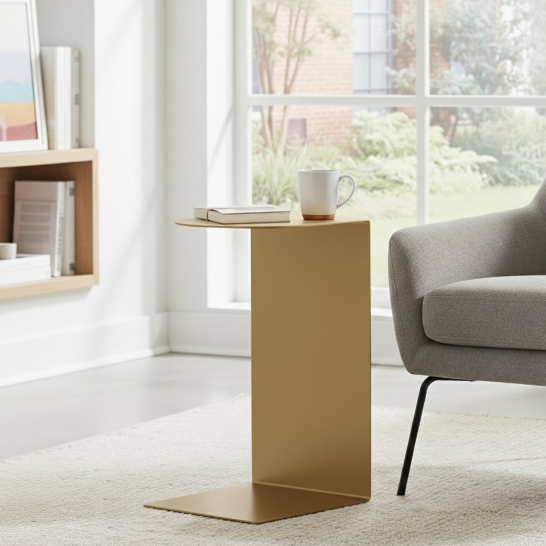 LIROdesign Beistelltisch - Sidetable Helsinki Gold