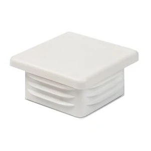 Abschlußkappe weiß für Rohr 20x20 (Satz mit 2 Stück)