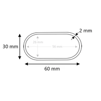 Stahlrohr oval 60x30x2
