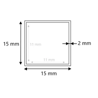 Aluminium Vierkantrohr 15x15x2