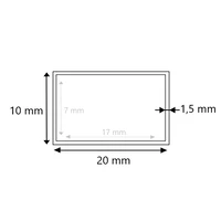 Aluminium Vierkantrohr 20x10x1,5