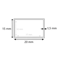Aluminium Vierkantrohr 20x15x1,5