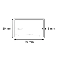 Aluminium Vierkantrohr 20x30x3
