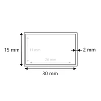 Aluminium Vierkantrohr 30x15x2