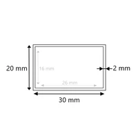 Aluminium Vierkantrohr 30x20x2