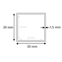 Aluminium Vierkantrohr 30x30x1,5
