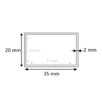 Aluminium Vierkantrohr 35x20x2