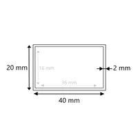 Aluminium Vierkantrohr 40x20x2