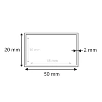 Aluminium Vierkantrohr 50x20x2