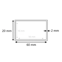 Aluminium Vierkantrohr 60x20x2