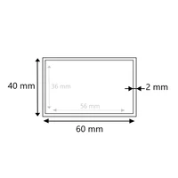 Aluminium Vierkantrohr 60x40x2