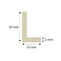 Messing Winkelprofil 30x15x2