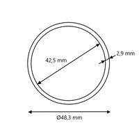 Verzinkte Rundrohre Ø48,3x2,90