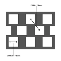 Stahl Lochblech Loch 5 x Distanz 7,5 x Dicke 1mm