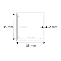 Edelstahl Vierkantrohr ungeschliffen 35x35x2