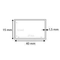 Edelstahl Vierkantrohr ungeschliffen 40x15x1,5