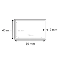 Edelstahl Vierkantrohr ungeschliffen 80x40x2
