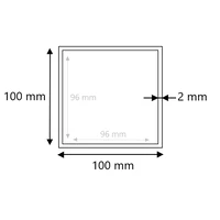 Edelstahl Vierkantrohr ungeschliffen 100x100x2