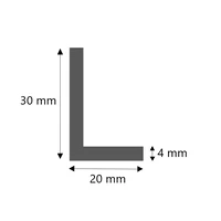 Stahl Winkelprofil kaltgewalzt 20x30x4
