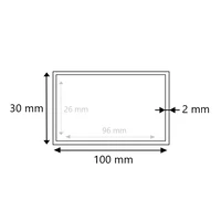 Stahlrohr vierkant schwarz 100x30x2