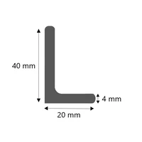 Stahl Winkelprofil warmgewalzt 40x20x4