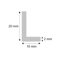 Aluminium Winkelprofil 20x10x2