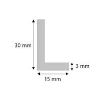 Aluminium Winkelprofil 30x15x3