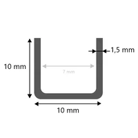 Stahl U-Profil kaltgewalzt 10x10x10x1,5