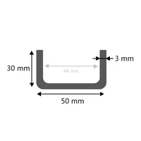 Stahl U-Profil kaltgewalzt 30x50x30x3