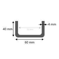 Stahl U-Profil kaltgewalzt 40x60x40x4