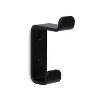 LIROdesign Kleiderhaken doppelt (schwarz)